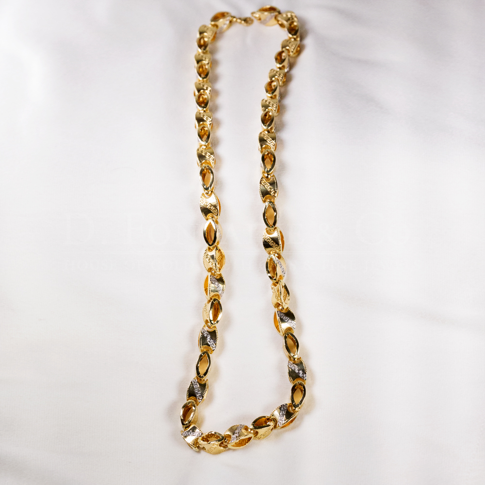 18k Gold Chain with Versace Greek Key